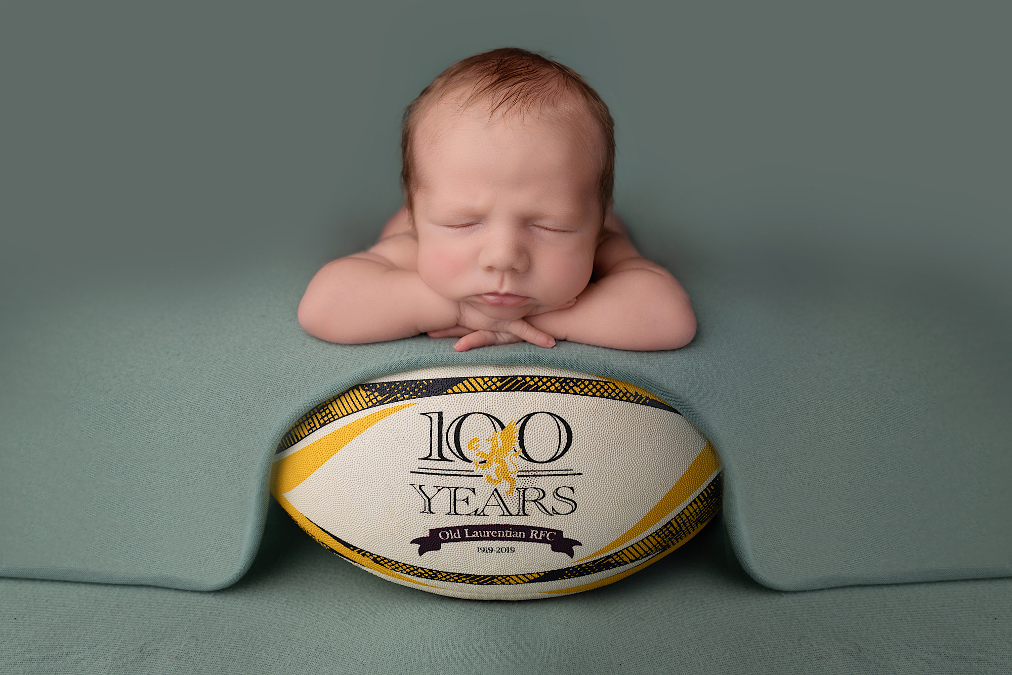 Newborn baby rugby