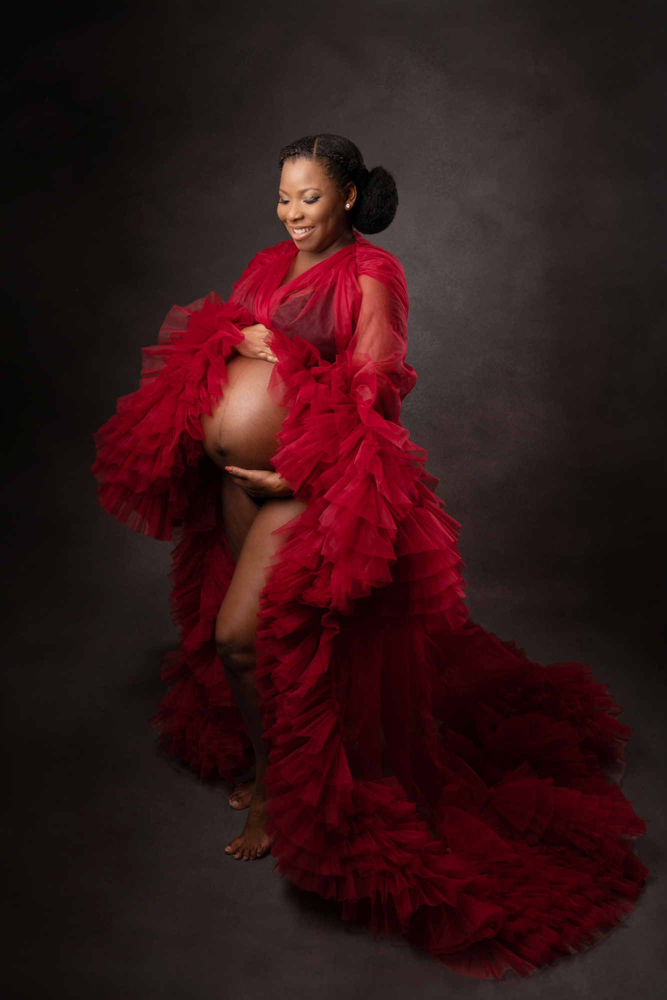 maternity in red